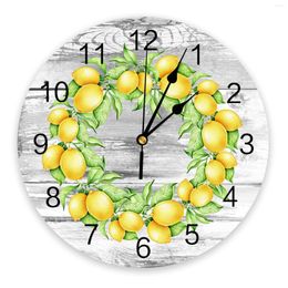 Wall Clocks Farmhouse Vintage Wood Grain PVC Clock Modern Design Living Room Decoration Home Decore Digital