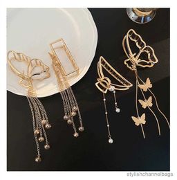 Other Simple Fashion Hairpin Women Party Hair Creative Elegant Butterfly Hair Claws Women Pearl Tassel Hairpin