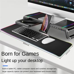 Stand Foldable Laptop Stand for Desk Monitor Stand with 4 USB with mobile phone holder Drawer Storage Box heightening bracket for PC