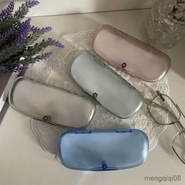 Sunglasses Cases Bags 1 Piece Transparent Glasses Case Simple Lightweight Sunglasse Neutral Plastic Suction Buckle Storage Box