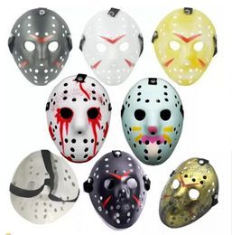 6 Stil Vollgesichts-Maskerade-Masken Jason Cosplay Schädelmaske Jason vs Friday Horror Hockey Halloween-Kostüm Gruselmaske FY2931