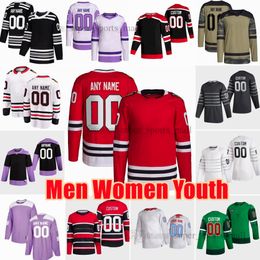 Custom S-6XL Movie College Hockey Wears Embroidery Jersey 9 Bobby Hull 82 Caleb Jones 19 Jonathan Toews 5 Connor Murphy 15 Joey Anderson 80 Zachery Andrews Jerseys