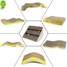 New Corrugated Paper Cat Scratcher For Kitten Catnip Cat Scratching Pad Board Mat Scratcher For Cats Pet Toy Game Accessories LY0004