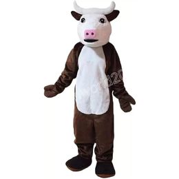 Cattle Cow Bull Mascot Costume Simulation Cartoon Character Outfit Suit Carnival Adults Birthday Party Fancy Outfit for Men Women