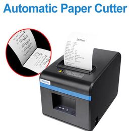 Printers Xprinter 80mm Thermal Receipt Printers POS Ticket Printer With Auto Cutter For Kitchen USB/Ethernet Support Cash Drawer ESC/POS