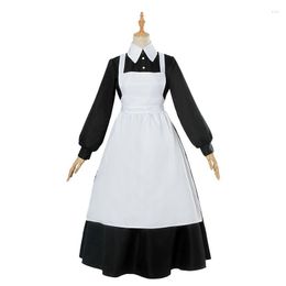 Casual Dresses 2XL Plus Size Cosplay Costumes Maid Dress Black Apron Lolita Long Sleeve Maids Outfit Anime Kawaii Women Clothes