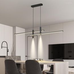 Pendant Lamps Modern Dining Table Led Chandelier Black Gold Minimalist For Kitchen Room Lamp Home Decor Lighting Luster Fixture