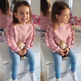 Clothing Sets Pudcoco 2023 2PCS Toddler Kids Baby Girls Ruffle Tops Denim Pants Winter Outfits Clothes