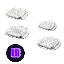 Led Chip 50W COB Ultraviolet Lights (365nm 375nm 385nm 395nm 405nm 420nm) Super Bright Intensity SMD COB Light for Detecting Scanning Printer Anti-Fake Crestech888