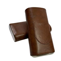 Double Ended Hardware Cigar Case Holder with Cigar Clipper Cedar Wood Humidor Minimalist Portable Personality Holster