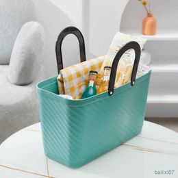Basket Large Capacity Easy to Clean Keep Neat Shopping Vegetable Fruit Hand Bag Kitchen Gadget Hand Basket for Bathroom
