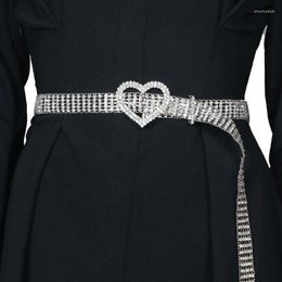 Belts Ladies Heart Pin Buckle Waist Belt Commute Waistband For Dress Jean