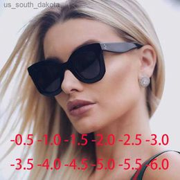 Sunglasses Women Fashion Gradient Vintage Round Style Sunglasses Classic 3 Dots Deep Blue Frame Sun Glasses Oculo 0 -0.5 -1.0 -2.0 To -6.0 L230523