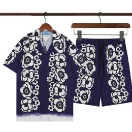 Luxury Designer Shirts 2022 Mens Flower Tiger Print Shirts Casual Button Short Sleeve Hawaiian Shirt Suits Summer Beach Designer Dress Shirts