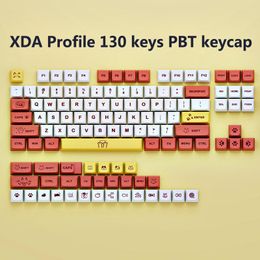 Accessories 130 Keys PBT Keycap XDA Height Keycaps Set Mechanical Keyboard Key Caps For Cherry MX Switch Keyboard Cap