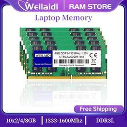 RAMs 10PCS DDR3L 2GB 4GB 8GB 1333Mhz 1600Mhz PC310600S SODIMM Latpop Notebook Memory RAM 204 Pins 1.35V NON ECC Memoria CL9 CL11