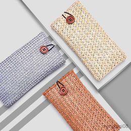 Sunglasses Cases Bags Glasses Bag Female Compression Resistant Portable Retro Str Woven Sun Storage Cloth Pocket Buckle Eye