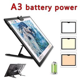 Tablets A3 Tracing Light Box Magnetic Portable LED Tracing Light Pad for Painting Drawing Art Supplies UltraThin Adjustable Scale