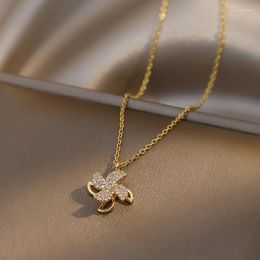 Chains Design Fashion Brand Jewelry Delicate Zircon Moving Windmill Necklaces For Women Gift Pendant&necklaces
