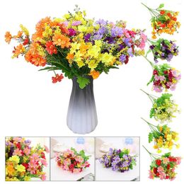 Decorative Flowers Bundles Artificial Faux Silk Daisy Wildflowers Shrubs Plants Decoration For Wedding Birthday Cocktail Parties Dinner