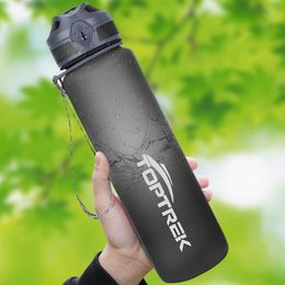 Toptrek Sports Water Bottle 650mL/1000ML BPA free Outdoor sports beverage water bottle leak proof 1 liter P230530