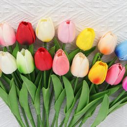 Decorative Flowers 5/10pcs Random Color Tulip PU Artificial Flower Real Touch Bouquet Fake For Wedding Decoration Spring Party DIY Home