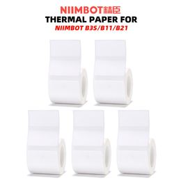 Printers 5 Roll Thermal Printing Paper Selfadhesive Paper Barcode Price Size Name Label Paper for Niimbot B3S/B11/B21 Thermal Printer