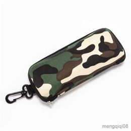 Sunglasses Cases Bags 1PC Camouflage Cloth Glasses Case Outdoor Sports Zipper Box Thickened Anti-stress Portable Storage