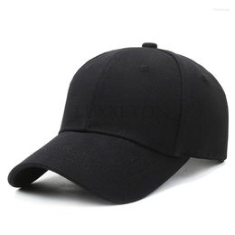 Ball Caps 2023 Solid Color Baseball Hats Big Head Man Soft Cotton Plus Size Sport Snapback Cap Lady Large Sun