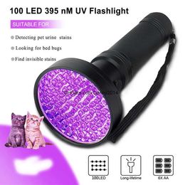 Flashlights Torches UV Black Light 100 LED 395 Nm Ultraviolet Torch Blacklight Detector For Dry Pets Urine pet Stains bed Bug detector Lights