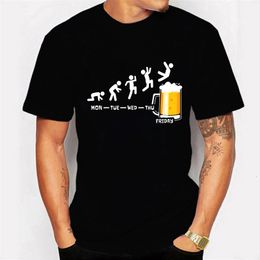 Mens TShirts Friday Beer Print Brand Tshirts Funny Graphic Hip Hop Summer Women Men Streetwear Ulzzang Harajuku TShirt Shirt 230529