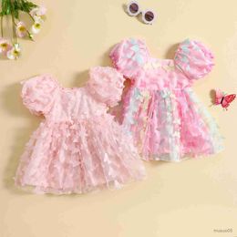 Girl's Dresses baby Princess Baby Girl Dress Toddler Kids Tulle Butterfly Sleeve Party Wedding Birthday Dresses For Girl