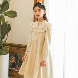 Girl Dresses Teen Children School Long Sleeve Spring For Kids Vintage Dress 6 7 8 9 10 12 13 Years