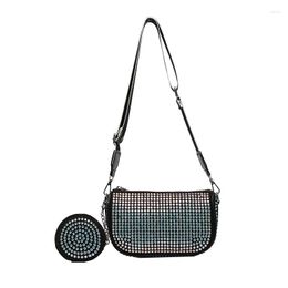 Evening Bags Fashion Bling Rhinestone Handbags For Women High Quality Crystal Small Zip Lady Clutch Shoulder