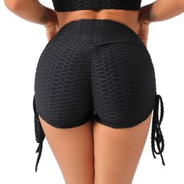 Women's Pants Capris Women Summer Drawstring Sports Shorts Breathable Stretchy High Waisted Ruched Butt Lifting Short Leggings Gym Workout Tights J230529