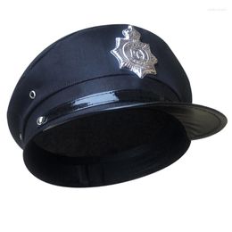 Berets Cosplay Hat Officer Men Halloween Party Tools Stage Performances Military Cap D5QB