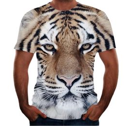 Hip Hop Sportwear Punk Casual Autumn Men Cool Print The Animal Tiger 3d T-shirt 001