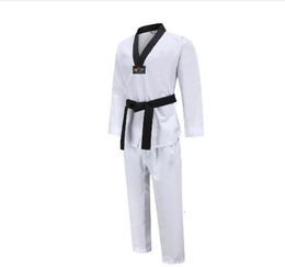 Other Sporting Goods TKD Costumes Clothing White Taekwondo Uniforms WTF Karate Judo Dobok Clothes Children Adult Unisex Long Sleeve Gi Uniform 230530