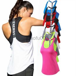 Women's T-Shirt Women Shirts T-Backless Loose Sleeveless Sports Shirts Fitness Workout Crop Tops Shirt Vest Quick Drying Female Sportswear J2305