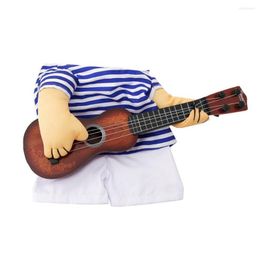 Cat Costumes Cute Funny Pet Guitar Clothes Dog Guitarist Dressing Costume Dress Cosplay Perform Clothing Products