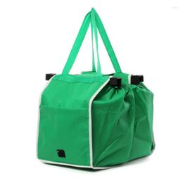 Storage Bags Women Handbags Shopping Eco-friendly Large Capacity Green Supermarket Supplies Reusable Trolley Tote Foldable