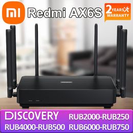 Routers Xiaomi Redmi Ax6S Wifi Router Signal Booster Repeater Extend Gigabit Amplifier Wifi 6 Nord Vpn Mesh 5GHz For home