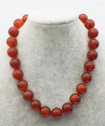 Chains Wholesale 16mm Red Agate Round Necklace 17inch FPPJ Nature Beads Xmas Gift