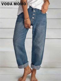 Women's Jeans Vintage Spring 2022 Womens Fashion High Waist Y2k Women's Wide Leg Jeans Baggy Woman Denim Capris Pants Jean Mom Jeans Trousers T230530