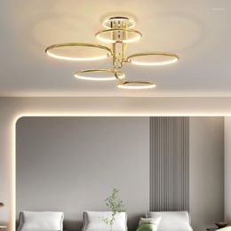 Ceiling Lights Gold Plated Led For Living Room Fixture Bed Light Modern Lamp Indoor Lighting