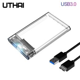 Enclosure UTHAI G06 USB3.0/2.0 HDD Enclosure 2.5inch Serial Port SATA SSD Hard Drive Case Support 6TB transparent Mobile External HDD Case