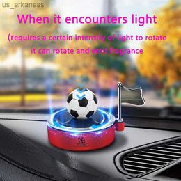 Car Air Freshener 5ml Car Aromatherapy Solar Power Eliminate Odour Football Soccer Rotate Retro Gramophone Record Air Freshener Interior Decorate L230523