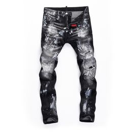 Mens Jeans 23 Designer Pants Ripped High Designer men's jeans embroidered pants fashion hole pants top selling zipper pants Patches Detail Biker Fit denim jeans th g6