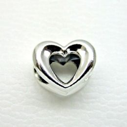 Radiant Open Heart Charm 925 sterling silver Pandora Clips Moments Birthstone for fit Charms beads Bracelets Jewellery 792492C00 Andy Jewel