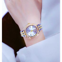 2022 BS Diamond Watch Quartz Waterproof Gold Luxury Brand Women's 2023 Relaxo Femino G230529